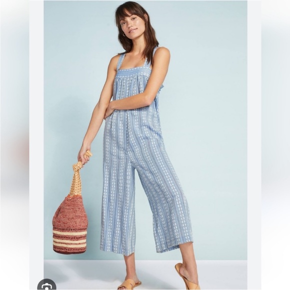 Seafolly Splendour Dobby Jumpsuit Denim Chambray Size XS - Picture 3 of 9